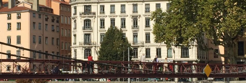 Bridge across the river in Lyon