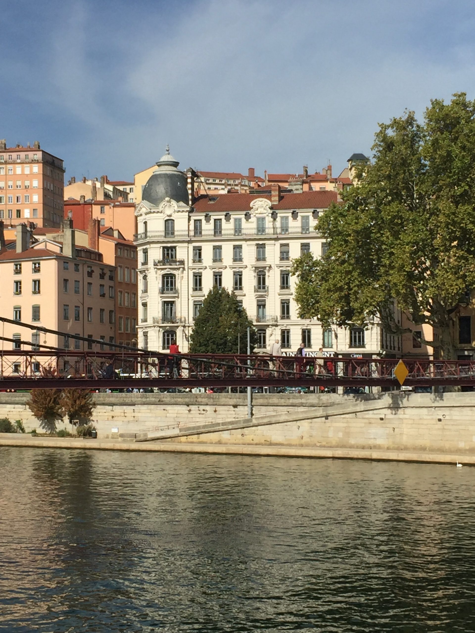 Bridge across the river in Lyon