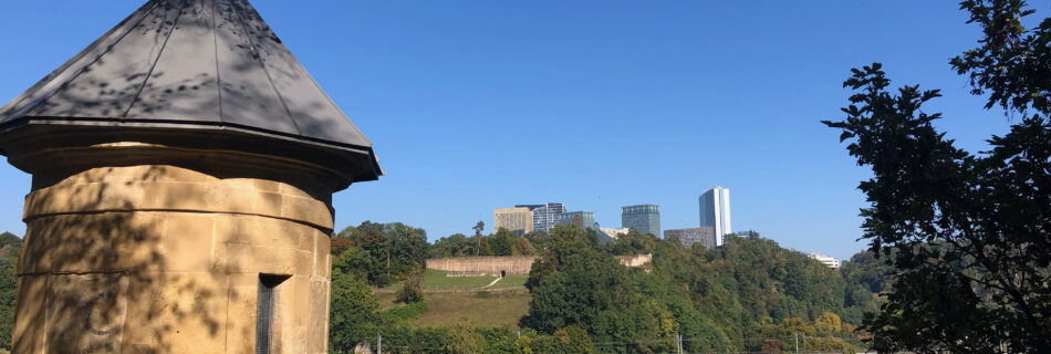 View of old Luxembourg in distance